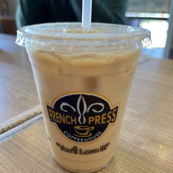 French Press Coffee House - Crème Brulee iced coffee - Coffee & Tea Near Me - Metairie, Louisiana