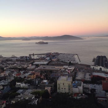Coit Tower - View from the top at sunset - Landmarks & Historical Buildings Near Me - San Francisco, California