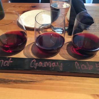Cru Cellars - "Chill-able reds" wine flight. - Wine Bars Near Me - Tampa, Florida