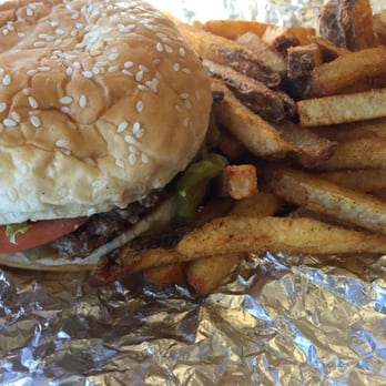 Five Guys - Little burger with half of the little Cajun fries! It was delicious. - Burgers Near Me - Florissant, Missouri Five Guys - Little burger with half of the little Cajun fries! It was delicious. - Burgers Near Me - Florissant, Missouri