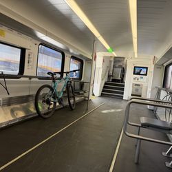 San Jose Diridon Caltrain - Train car - almost empty, which is a rare event