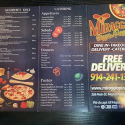 Miraggio's Pizza & Pasta - Menu (Dec. 2022)