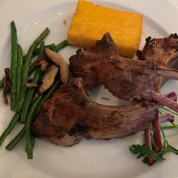 I Ricchi - Lamb with green beans and CRISPY polenta cake - Italian Near Me - Washington, DC, District of Columbia