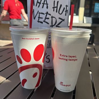 Chick-fil-A - These insulated cups really do a fine job at keeping your drink chilled! - Fast Food Near Me - Westlake Village, California