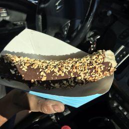 Chocolate dipped banana w peanuts