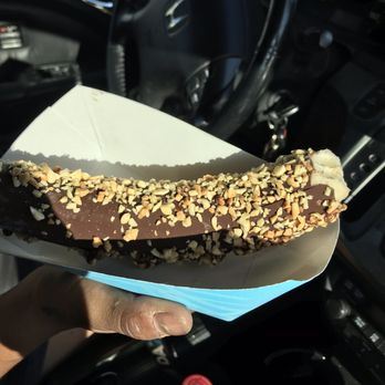 La Real Michoacana - Chocolate dipped banana w peanuts - Desserts Near Me - Santa Maria, California