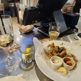 Yard House - Fried calamari. Well, some of it - New American Near Me - Rancho Mirage, California Yard House - Fried calamari. Well, some of it - New American Near Me - Rancho Mirage, California