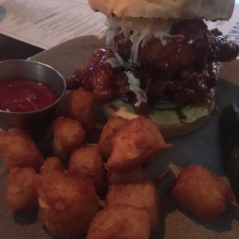 Bluejacket - Fried Mumbo Chicken Sandwich -- huge portion. I could only eat half in one sitting. The mumbo sauce was pretty good. - Breweries Near Me - Washington, DC, District of Columbia