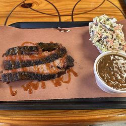 65 South Barbeque - Brisket, baked beans, slaw