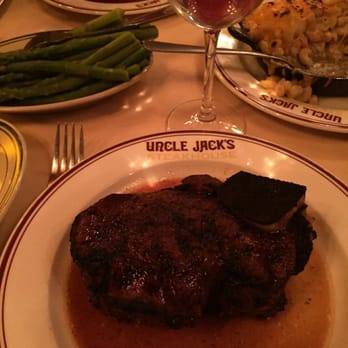 Uncle Jack's Steakhouse - Bone-in Filet, Asparagus & Lobster Mac & Cheese - Steakhouses Near Me - Bayside, New York Uncle Jack's Steakhouse - Bone-in Filet, Asparagus & Lobster Mac & Cheese - Steakhouses Near Me - Bayside, New York