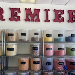 All the bins of popcorn...so many flavors to choose from. All the bins of popcorn...so many flavors to choose from.