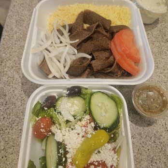 Chicago Gyros - Gyro plate with rice and side Greek salad to go - Greek Near Me - Phoenix, Arizona Chicago Gyros - Gyro plate with rice and side Greek salad to go - Greek Near Me - Phoenix, Arizona