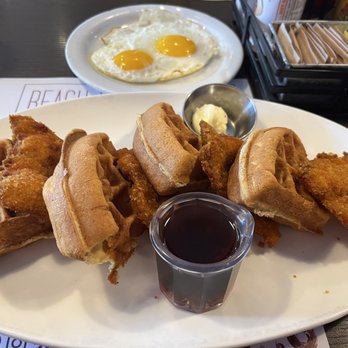 Beach Plum Kitchen - Chicken and Buttermilk Fried Chicken & Waffle - New American Near Me - Carlsbad, California
