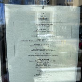 Camp Coffee Company - Menu - Coffee & Tea Near Me - Oceanside, California Camp Coffee Company - Menu - Coffee & Tea Near Me - Oceanside, California