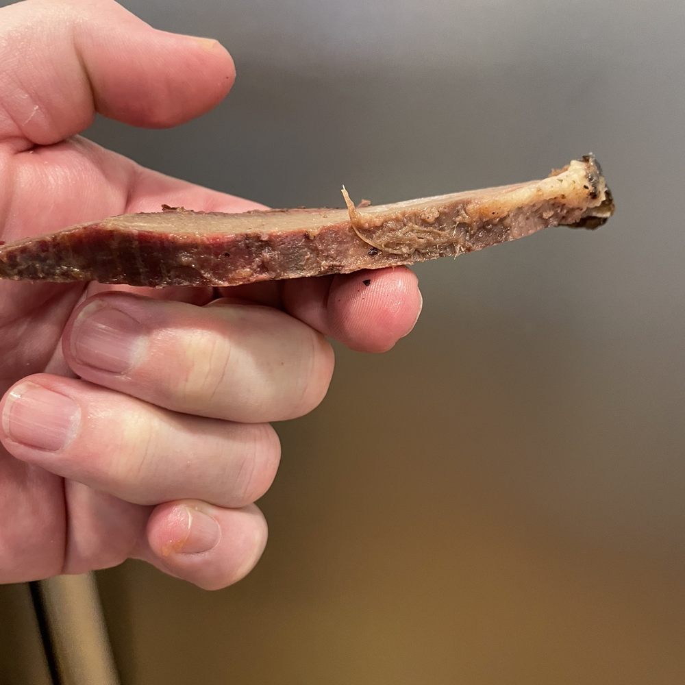 Central Texas Style BBQ - Sliced Brisket the absolute opposite of tender. - Barbeque Near Me - Pearland, Texas Central Texas Style BBQ - Sliced Brisket the absolute opposite of tender. - Barbeque Near Me - Pearland, Texas