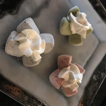 Baiyoke Thai Bistro - Mochi - green tea, red bean and black sesame. Yum! - Thai Near Me - Venice, Florida Baiyoke Thai Bistro - Mochi - green tea, red bean and black sesame. Yum! - Thai Near Me - Venice, Florida
