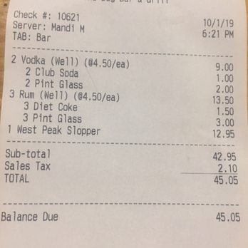 Dog Bar & Grill - Glad they threw in Ice. - American Near Me - Cuchara, Colorado