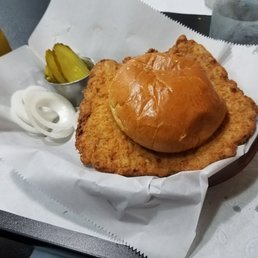 Fried Pork Tenderloin Sandwich.