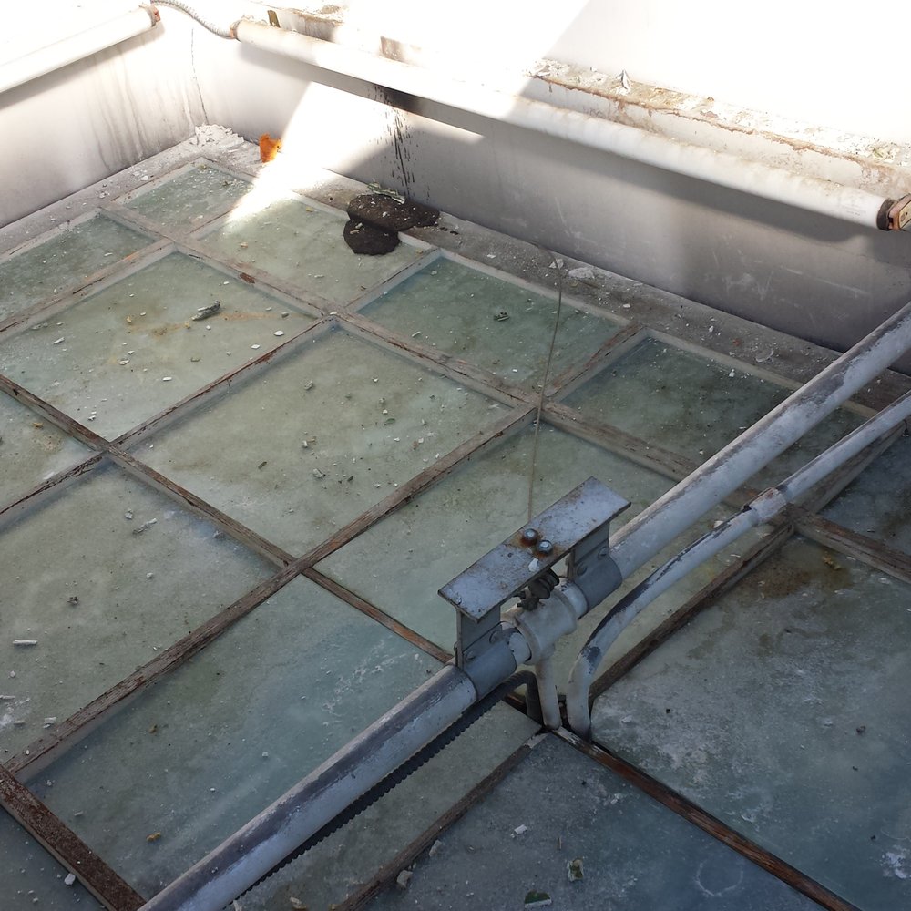 Ancient skylights need TLC Ancient skylights need TLC