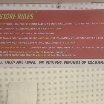 Original Bins - Store rules. - Discount Store Near Me - Lauderhill, Florida