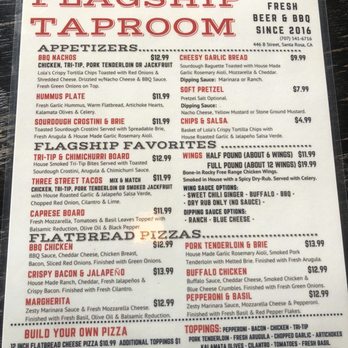 Flagship - Menu pg. 1 - Beer Bar Near Me - Santa Rosa, California