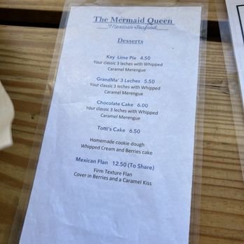 The Mermaid Queen - Menu dessert - New Mexican Cuisine Near Me - Hollywood, Florida The Mermaid Queen - Menu dessert - New Mexican Cuisine Near Me - Hollywood, Florida