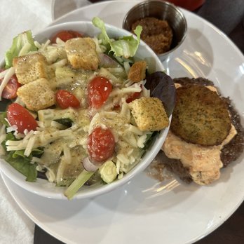 Bohemian Bull - That's my Jam burger (sans bun) with small Boho salad - American Near Me - Grapevine, Texas
