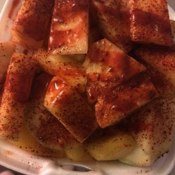 Fruteria Maranatha - Mango, Pineapple and cucumber with Chile, chamoy and limon - Desserts Near Me - Garland, Texas Fruteria Maranatha - Mango, Pineapple and cucumber with Chile, chamoy and limon - Desserts Near Me - Garland, Texas