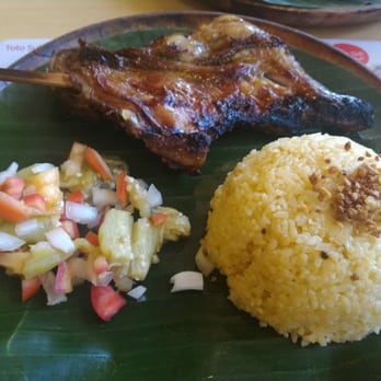 Bacolod Chicken Inasal - Bacolod Chicken Inasal Paa (Chicken Leg) with Garlic Rice + Ensaladang Talong - Restaurants Near Me - Makati, NCR