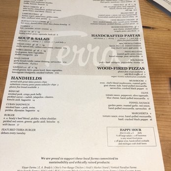 Terra GR - Menu - New American Near Me - Grand Rapids, Michigan Terra GR - Menu - New American Near Me - Grand Rapids, Michigan