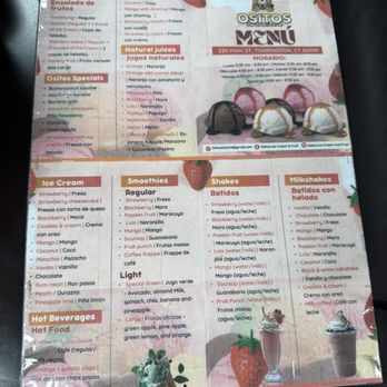 Ositos Ice Cream & Fruit - Juice Bars & Smoothies Near Me - Torrington, Connecticut Ositos Ice Cream & Fruit - Juice Bars & Smoothies Near Me - Torrington, Connecticut