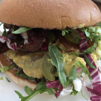 Hamburgerei - House burger with bacon and jalapeños added. - Burgers Near Me - Munich, BY Hamburgerei - House burger with bacon and jalapeños added. - Burgers Near Me - Munich, BY