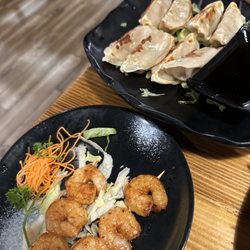 Sushi Masa - Lafayette - Spicy Shrimp Skewers and Gyoza
