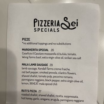 Sei Pizza Bar - Pizza Near Me - Los Angeles, California