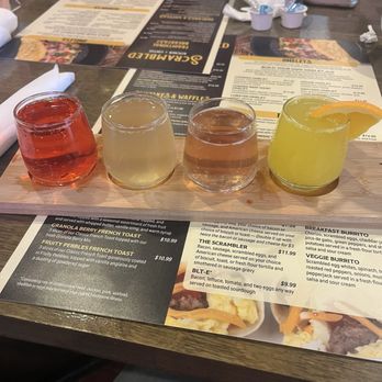 Scrambled Kitchen & Coffee - Mimosa flight - Breakfast & Brunch Near Me - Myrtle Beach, South Carolina Scrambled Kitchen & Coffee - Mimosa flight - Breakfast & Brunch Near Me - Myrtle Beach, South Carolina