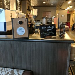 counter and seating area