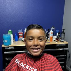 A Touch Of Class Barbershop - The very first haircut in my shop! He was so happy to be the first person to get a haircut!!
