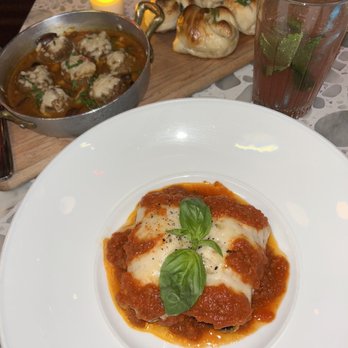 Coletta - Eggplant lasagna Puttanesca meatballs Strawberry mint lemonade - Vegan Near Me - New York, New York Coletta - Eggplant lasagna Puttanesca meatballs Strawberry mint lemonade - Vegan Near Me - New York, New York