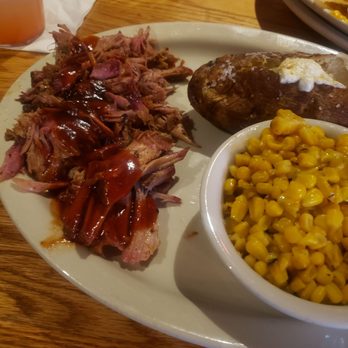 Bobby Q - Pulled pork with roasted corn and a baked potato - Barbeque Near Me - Phoenix, Arizona Bobby Q - Pulled pork with roasted corn and a baked potato - Barbeque Near Me - Phoenix, Arizona