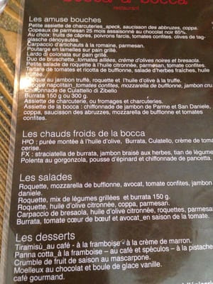 Menu photo 6 Bocca à Bocca Bordeaux, 33