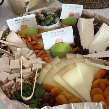 Cheese Shop Santa Barbara - Cheese platter and bread we ordered - Cheese Shops Near Me - Santa Barbara, California