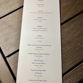 Nido - Dessert and after dinner drink menu - New American Near Me - Austin, Texas