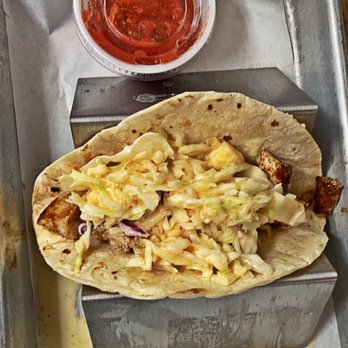 Tin Can Alley - Fish taco from On The Flip - Food Court Near Me - Albuquerque, New Mexico