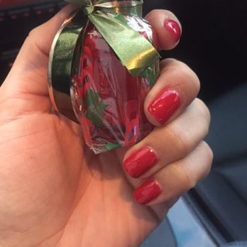 Le My's Salon - A little gift for the holidays. Plus love my red gel mani - Nail Salons Near Me - Downey, California