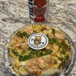 Potato King - The size for a small serving of a shrimp potato. SOooo good!