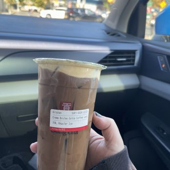 Gong Cha Bronx - Crème brûlée something, with no bubbles because they were out (really), and no flavor - Bubble Tea Near Me - Bronx, New York