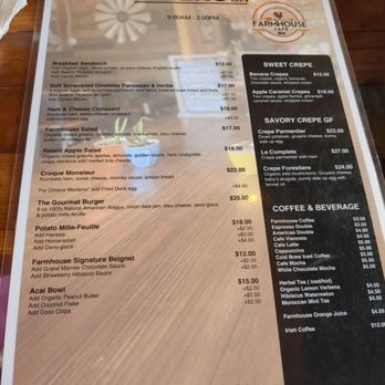 Farmhouse Cafe - Menu - Breakfast & Brunch Near Me - Honolulu, Hawaii