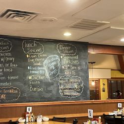 Nellie's Restaurant - All of the specials written on huge chalkboards