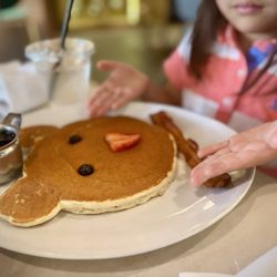 Marmalade Cafe - Santa Monica - Pancake and Bacon Kids Meal... too cute!!