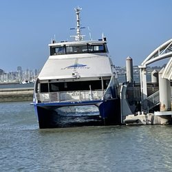 San Francisco Bay Ferry - South San Francisco - There she is ... we watched her dock- OK- our family loved ferries , we have traveled in them often. But this one? Never! Looks like FUN!